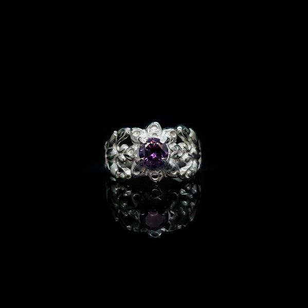 Anillo Flor con Circonia
