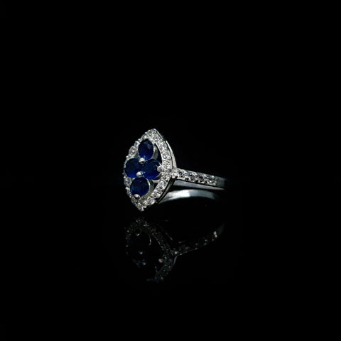 Anillo Circonias Azules