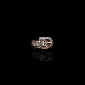 Anillo Cinturón Baño de Oro Rosa