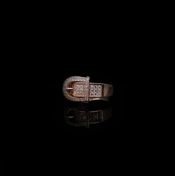 Anillo Cinturón Baño de Oro Rosa