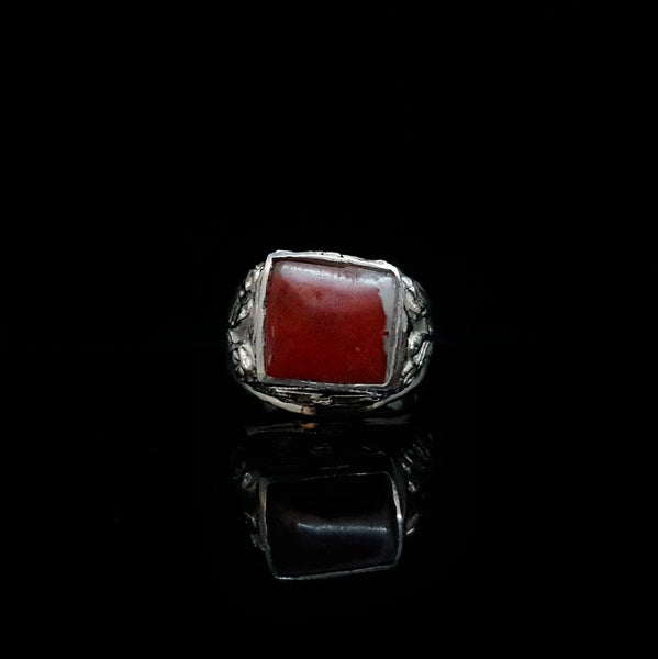 Anillo Piedra Natural y Rosas