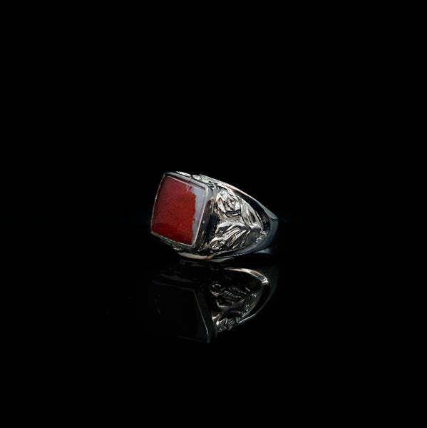 Anillo Piedra Natural y Rosas