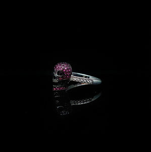 Anillo Cráneo Chico con Circonias