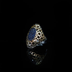 Anillo Dorado y Azul