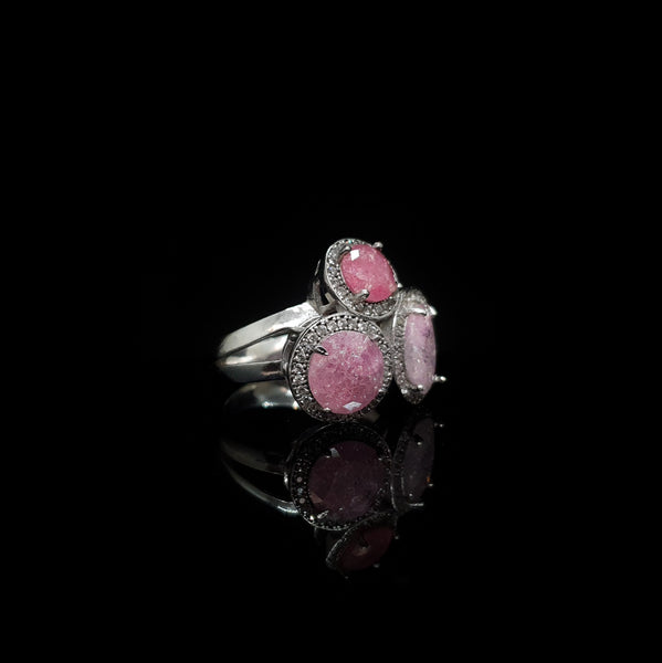 Anillo Cuarzos Rosas