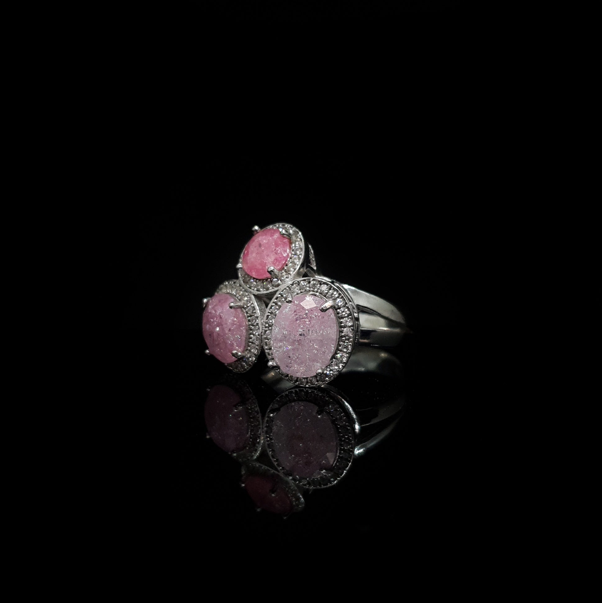 Anillo Cuarzos Rosas