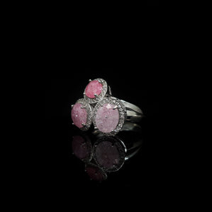 Anillo Cuarzos Rosas