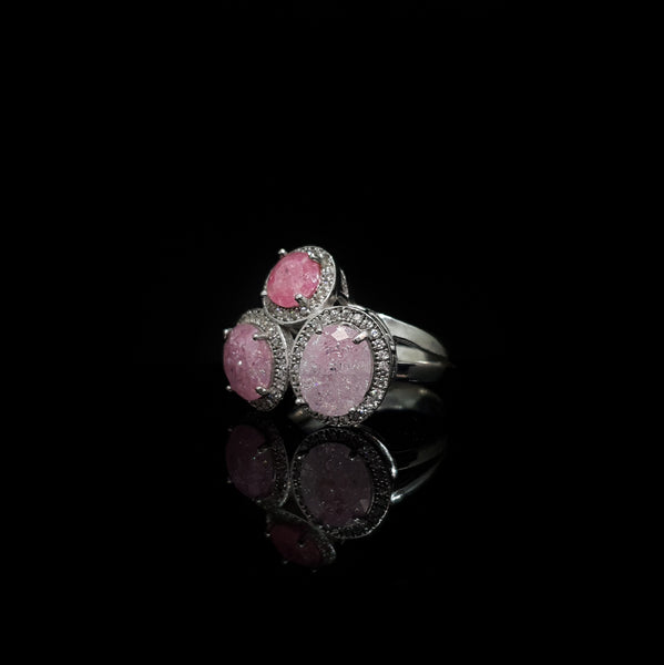 Anillo Cuarzos Rosas
