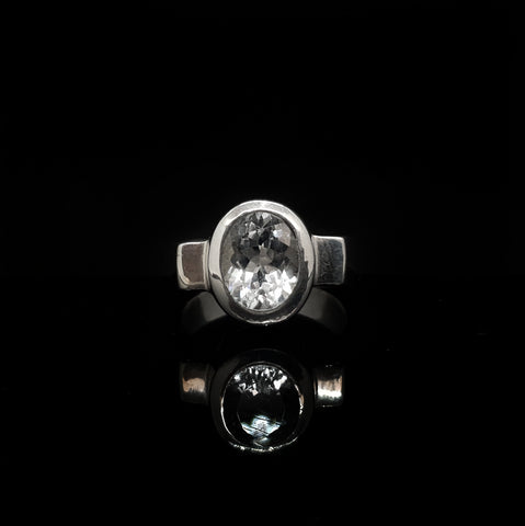 Anillo Circonia Ovalada