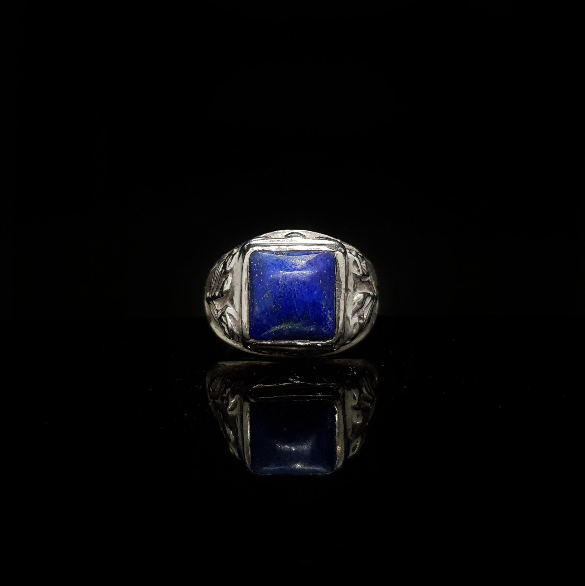 Anillo Piedra Natural y Rosas
