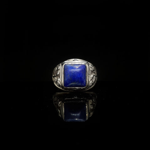 Anillo Piedra Natural y Rosas