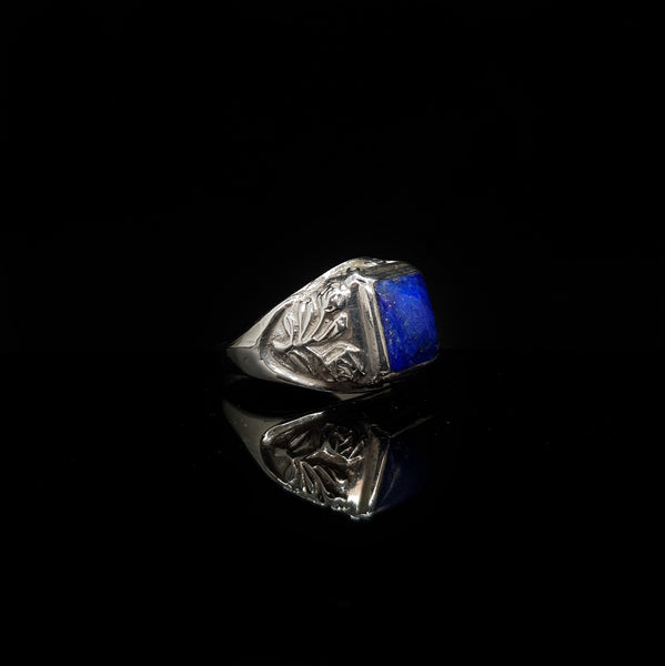 Anillo Piedra Natural y Rosas