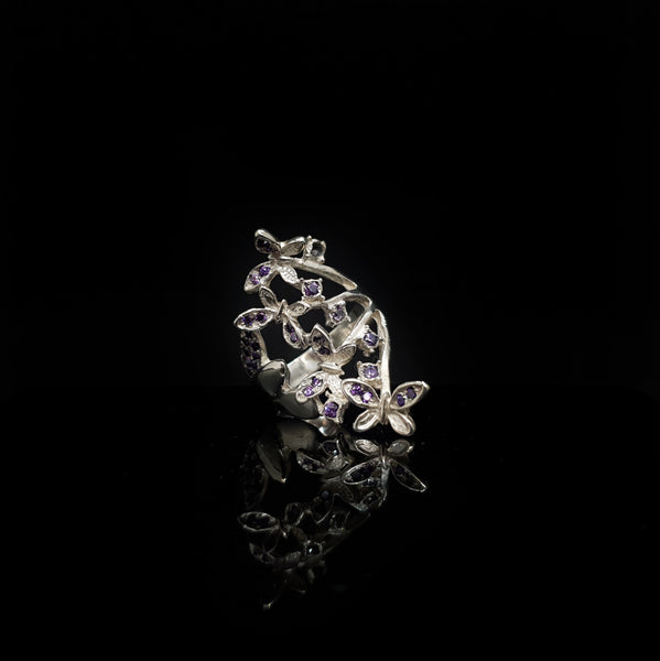 Anillo Mariposas Moradas