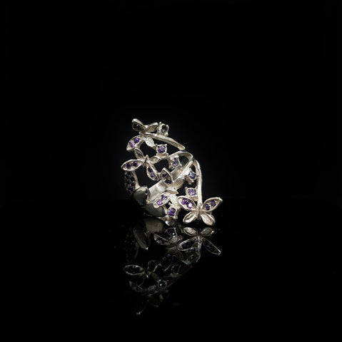 Anillo Mariposas Moradas