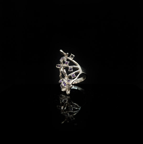 Anillo Mariposas Moradas