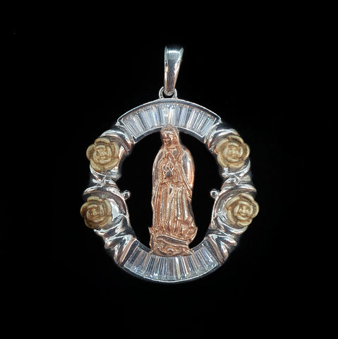 Dije Virgen de Guadalupe Cuatro Rosas