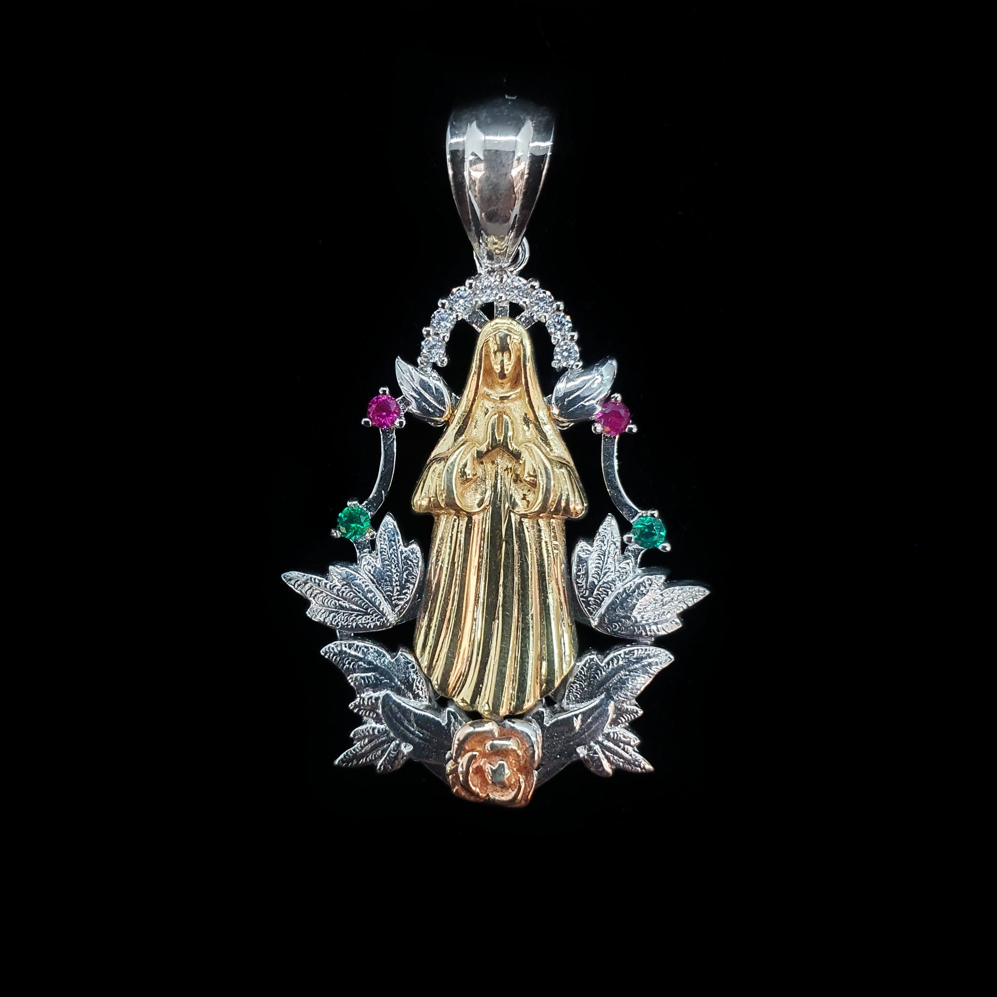 Dije Virgen con Circonias
