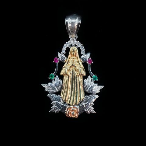 Dije Virgen con Circonias